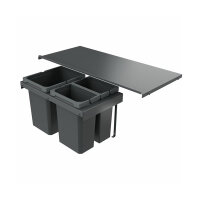Naber Abfallsammler Cox Stand-UP® 350 K/900-3, für vorhandenen (tiefengekürzten) Auszug, anthrazit