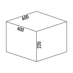 Naber Systembehälter Cox® Box 220/600-3, anthrazit