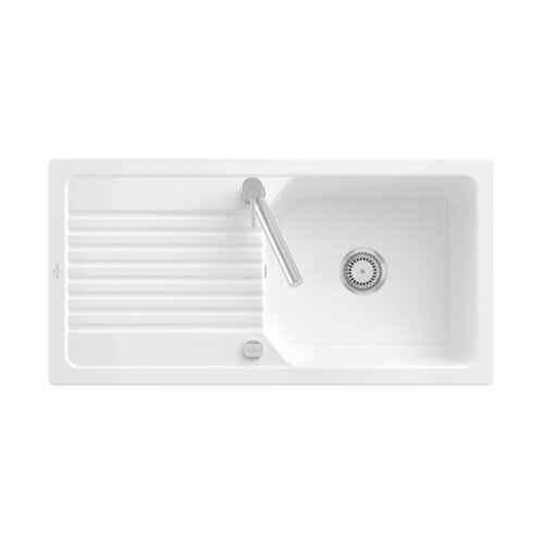 Villeroy & Boch Einbauspüle Linara 60 Excenterbetätigung Premiumline KG Snow White (glänzend)