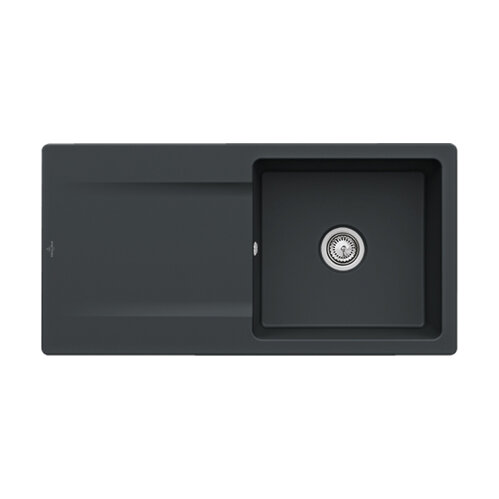 Villeroy & Boch Siluet 60 mit Handbetätigung Premiumline R7 Pure Black