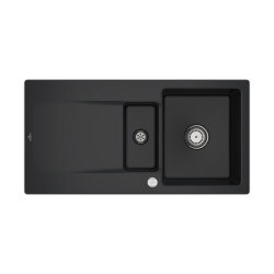 Villeroy & Boch Einbauspüle Siluet 60 R mit Excenterbetätigung Premiumline R7 Pure Black