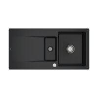 Villeroy & Boch Einbauspüle Siluet 60 R mit Excenterbetätigung Premiumline R7 Pure Black