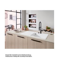 Villeroy & Boch Einbauspüle Subway Style 60 Becken rechts Handbedienung Premiumline R7 Pure Black