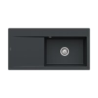 Villeroy & Boch Einbauspüle Subway Style 60 Becken rechts Handbedienung Premiumline R7 Pure Black