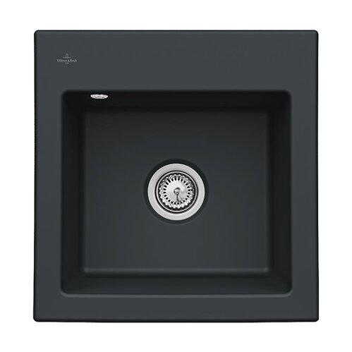 Villeroy & Boch Einbauspüle Subway 50 S mit Handbetätigung Premiumline R7 Pure Black