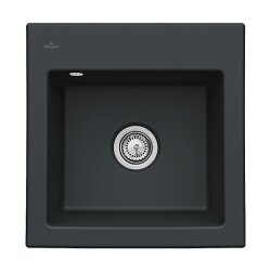 Villeroy & Boch Einbauspüle Subway 50 S mit Handbetätigung Premiumline R7 Pure Black