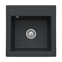 Villeroy & Boch Einbauspüle Subway 50 S mit Handbetätigung Premiumline R7 Pure Black