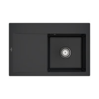 Villeroy & Boch Einbauspüle Subway Style 45 Premiumline R7 Pure Black mit Handbetätigung Becken rechts