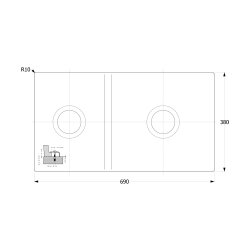 Villeroy & Boch Unterbaubecken Subway 80 U Excenterbetätigung Premiumline TR Timber