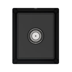 Villeroy & Boch Unterbauspüle Subway 45 SU mit Excenterbetätigung Premiumline R7 Pure Black