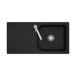 Villeroy & Boch Einbauspüle flächenbündig Linara 60 Flat Handbetätigung Premiumline R7 Pure Black
