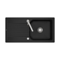 Villeroy & Boch Einbauspüle flächenbündig Linara 60 Flat Excenterbetätigung Premiumline J0 Chromite (glänzend)