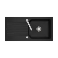 Villeroy & Boch Einbauspüle flächenbündig Linara 60 Flat Excenterbetätigung Premiumline J0 Chromite (glänzend)