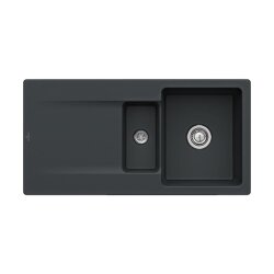 Villeroy & Boch Einbauspüle Siluet 60 R Flat flächenbündig mit Handbetätigung Premiumline R7 Pure Black