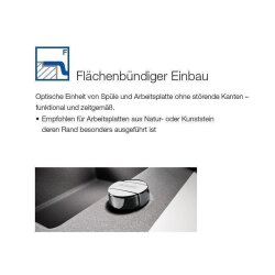 Villeroy & Boch Einbauspüle Siluet 60 R Flat flächenbündig mit Handbetätigung Premiumline R7 Pure Black
