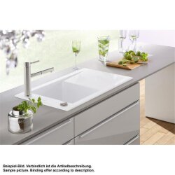 Villeroy & Boch Einbauspüle flächenbündig Timeline 50 Flat mit Handbetätigung Premiumline R7 Pure Black