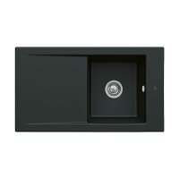 Villeroy & Boch Einbauspüle flächenbündig Timeline 50 Flat mit Handbetätigung Premiumline R7 Pure Black