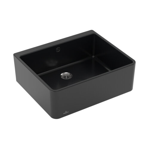Villeroy & Boch Spülmodul Spülstein Einzelbecken 60 X mit Handbetätigung Premiumline R7 Pure Black