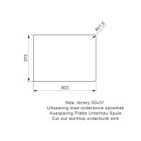 Reginox Clean & Care Einbaubecken New Jersey 50x37 kg-cc 10 cm Edelstahl (304) ohne Überlauf