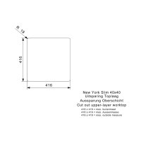 Reginox Einbaubecken New York 40x40 slim Edelstahl flächenbündig einbaubar