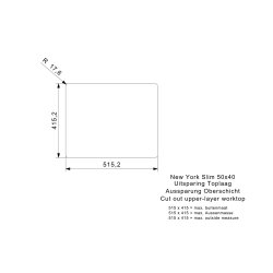 Reginox Einbaubecken New York 50x40 slim Edelstahl flächenbündig einbaubar