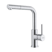 Franke Küchenarmatur Smart Glenda, Zugauslauf, Edelstahl massiv