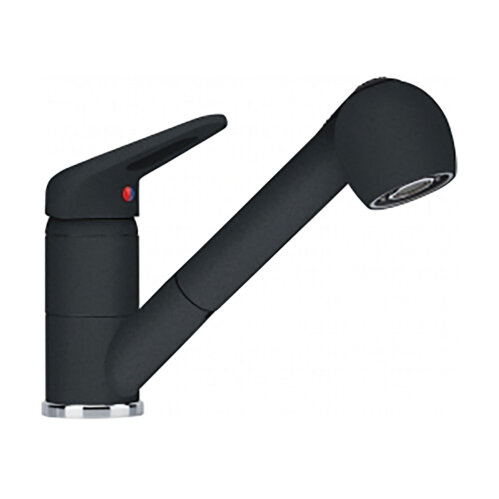 Franke Küchenarmatur Novara Plus Auszugsbrause, Onyx, Hochdruck