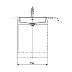 Franke Einbaubecken Maris Care MRG 610-60 C Fragranit, Handbetätigung