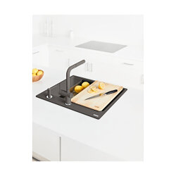Franke Einbaubecken Maris Care MRG 610-60 C Fragranit, Handbetätigung Steingrau