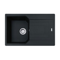 Franke Einbauspüle Urban Flächenbündig UBG 211-78, Fragranit, Onyx, Drehknopfventil Edelstahl