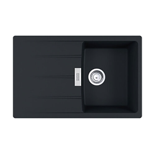 Franke Einbauspüle Centro Flächenbündig  CNG 211-78, Fragranit, Black Matt, Drehknopfventil Edelstahl
