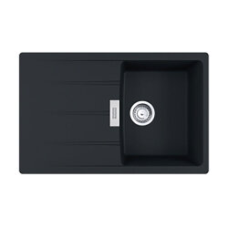 Franke Einbauspüle Centro Flächenbündig  CNG 211-78, Fragranit, Black Matt, Drehknopfventil Edelstahl