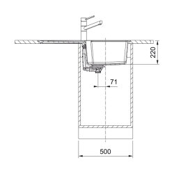 Franke Einbauspüle Urban Flächenbündig UBG 211-86, Fragranit Drehknopfventil Edelstahl