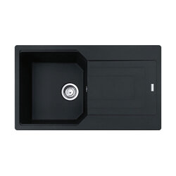 Franke Einbauspüle Urban Flächenbündig UBG 211-86, Fragranit, Onyx, Drehknopfventil Edelstahl