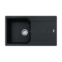 Franke Einbauspüle Urban Flächenbündig UBG 211-86, Fragranit, Onyx, Drehknopfventil Edelstahl