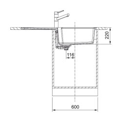 Franke Einbauspüle Urban Flächenbündig UBG 211-100, Fragranit, Drehknopfventil Edelstahl