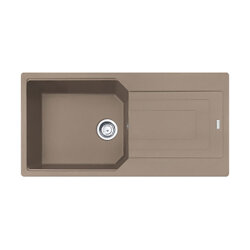 Franke Einbauspüle Urban Flächenbündig UBG 211-100, Fragranit, Cashmere, Drehknopfventil Edelstahl