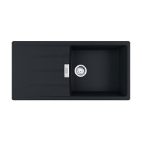 Franke Einbauspüle Centro Flächenbündig CNG 211-100, Fragranit, Black Matt, Drehknopfventil Edelstahl