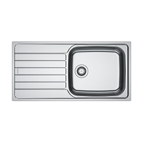 Franke Einbauspüle Spark SKL 611-100 XL, Edelstahl Leinen, Drehknopf Chrom