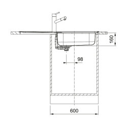 Franke Einbauspüle Spark SKL 611-100 XL, Edelstahl Leinen, Drehknopf Chrom