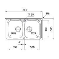 Franke Einbaubecken Spark SKX 620-34-34 /86, Edelstahl Glatt, Handbedienung