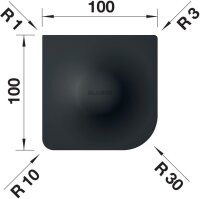 BLANCO SQUEEGHEE Reinigungstool für Küchenspülen, Silikon, schwarzgrau