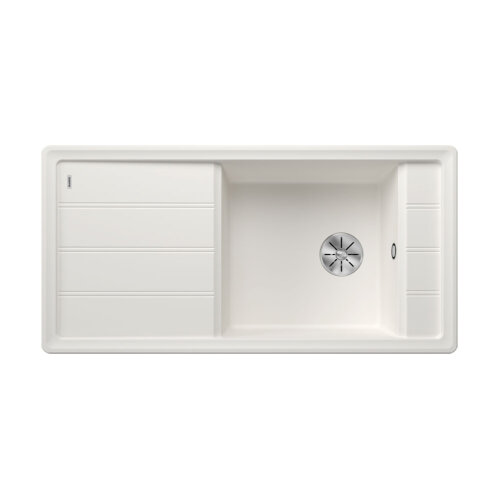 BLANCO Einbauspüle FARON XL 6S, Silgranit, Weiß , Handbedienung