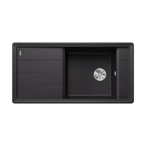 BLANCO Einbauspüle FARON XL 6S, Silgranit, Schwarz, Handbedienung
