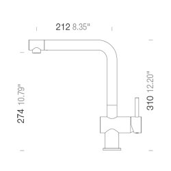 Schock Küchenarmatur EPOS Festauslauf Edelstahloptik