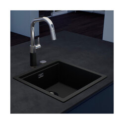 Schock Einbaubecken Cristadur Kiruna N-100 A Black Edition Exzenterbedienung