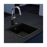 Schock Einbaubecken Cristadur Kiruna N-100 A Black Edition Exzenterbedienung