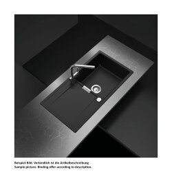 Schock Einbauspüle Cristadur Mono D-100 L A Ivy IVY Exzenterbedienung