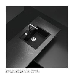 Schock Einbaubecken Cristadur Mono N-100 A Ivy IVY Exzenterbedienung