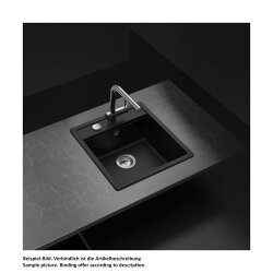 Schock Einbaubecken Cristadur Mono N-100 S A Berry BRY Exzenterbedienung